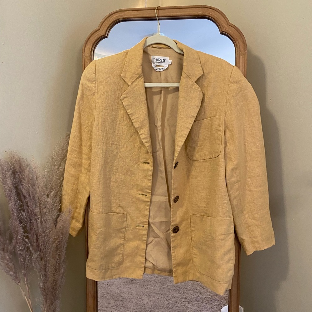 Mustard Yellow Oversized Blazer